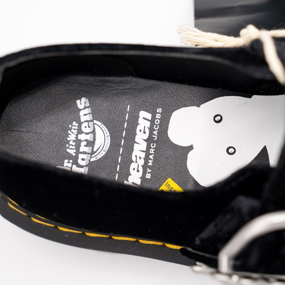 size 37EU 6 US Marc Jacobs Dr Martens Heaven Black Velvet Addina Mary Jane - Picture 9 of 11